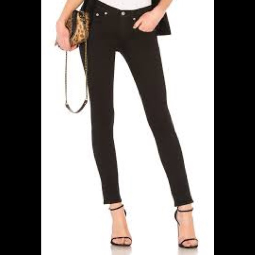 rag & bone High-Rise Black Skinny Jeans
